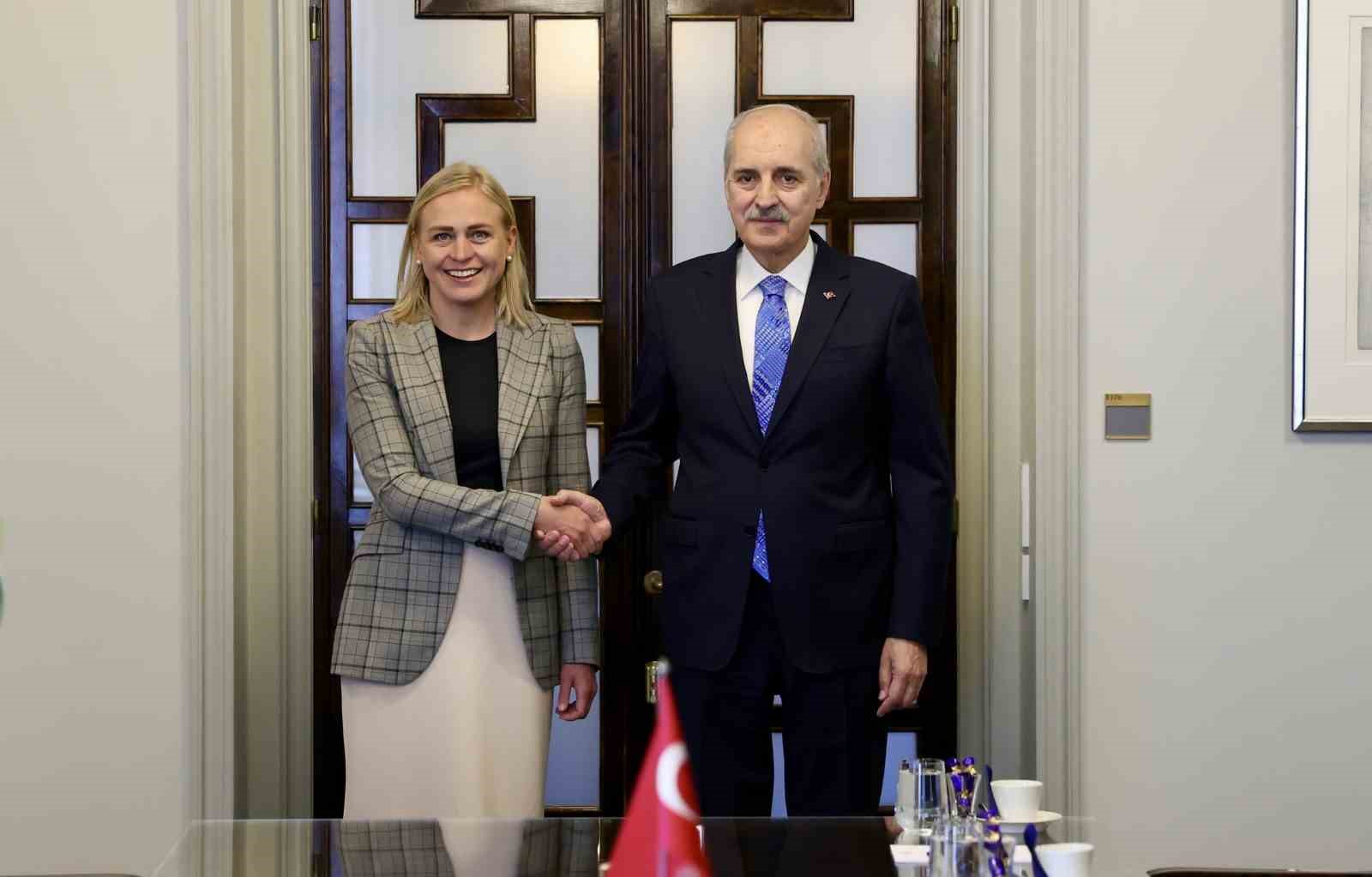 TBMM Başkanı Kurtulmuş, Finlandiya Dışişleri Bakanı Valtonen ile görüştü
