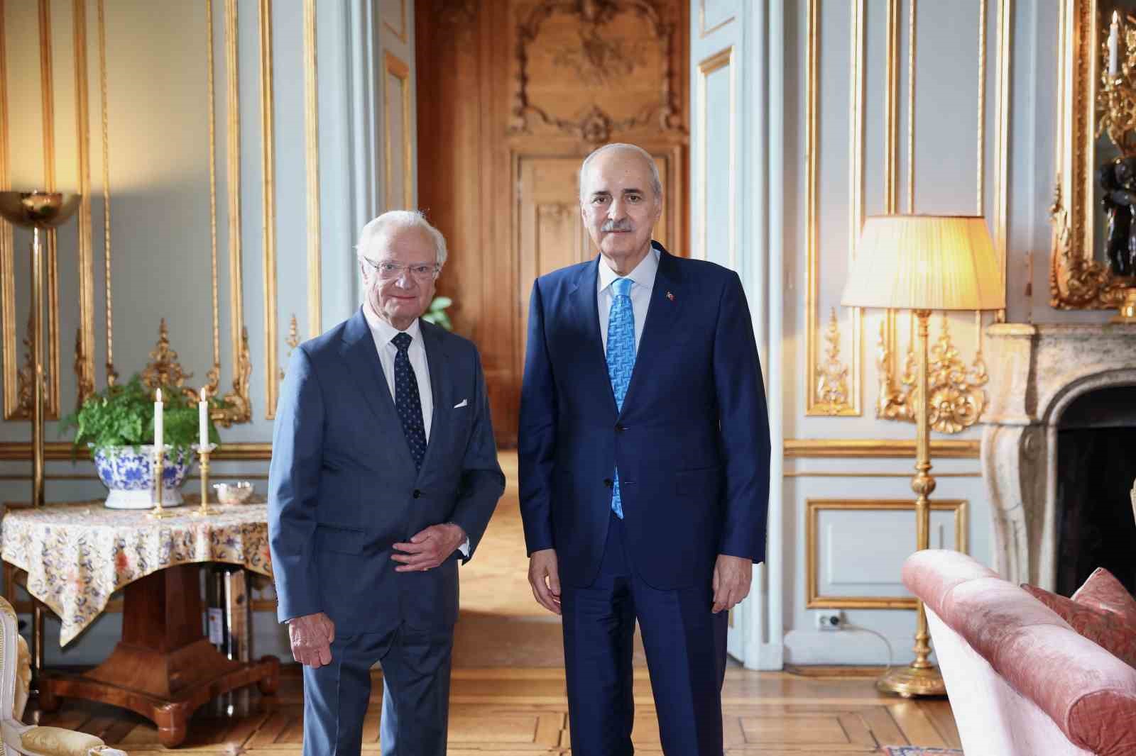 TBMM Başkanı Kurtulmuş, İsveç Kralı Carl XVI. Gustaf tarafından kabul edildi
