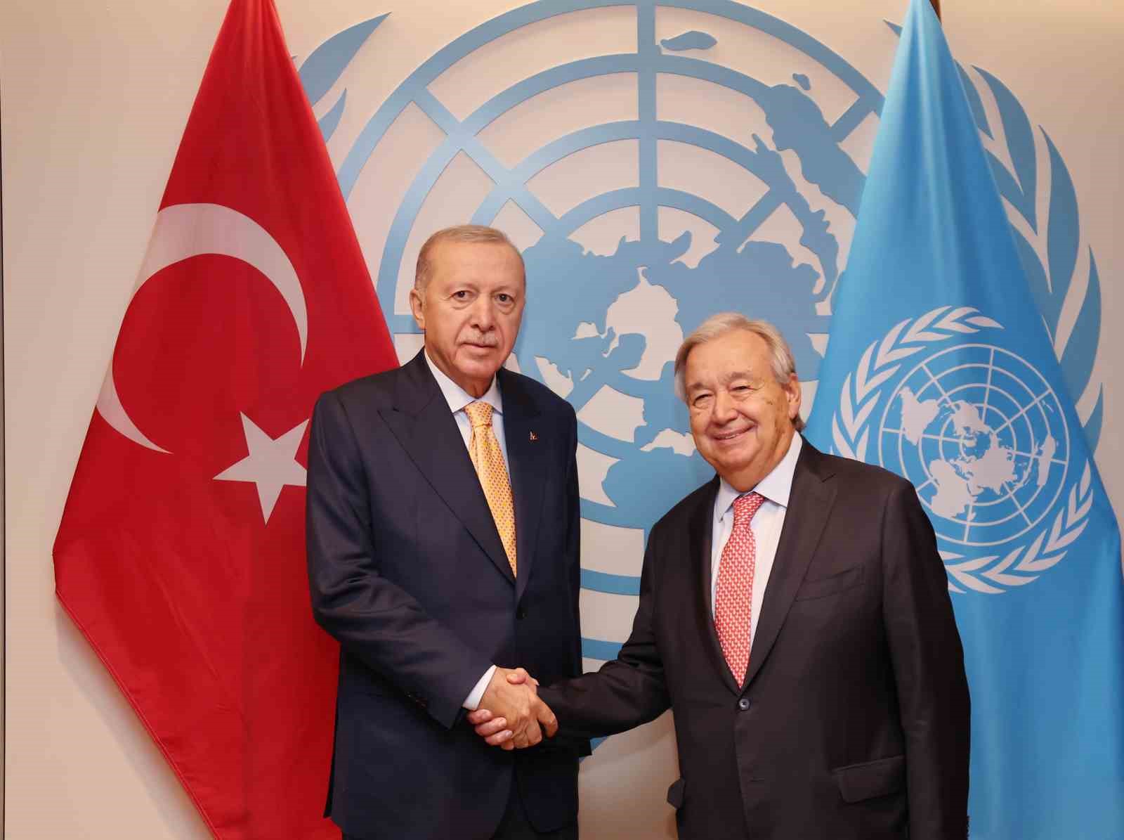 Cumhurbaşkanı Erdoğan, BM Genel Sekreteri Guterres ile görüştü
