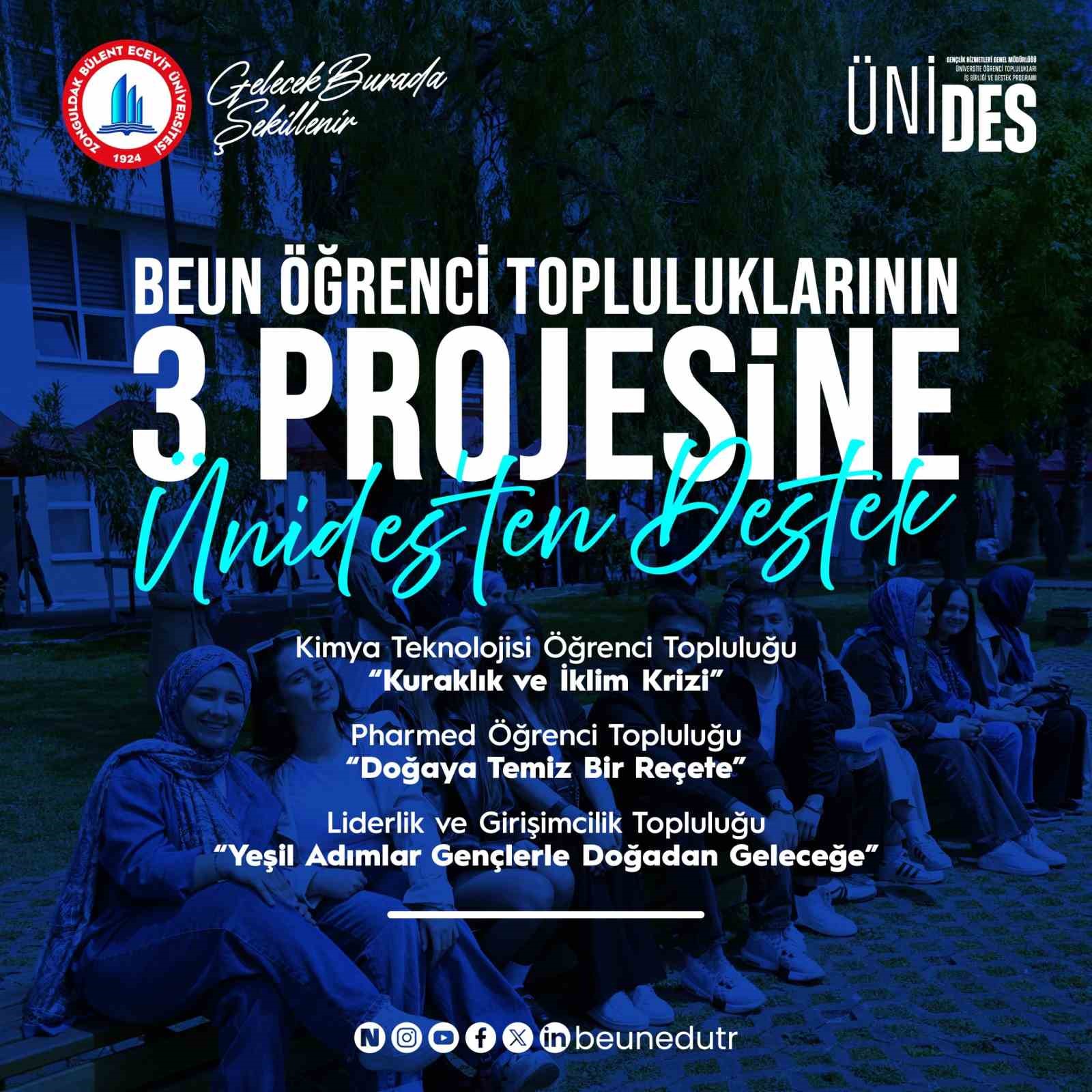 BEUN öğrenci topluluklarının 3 projesine ÜNİDES’ten destek
